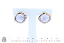 MIMI' orecchini Dune in oro rosa 18Kt con diamanti ct 0.20 e ametiste Ref. O24VDRAMTD. NUOVI!