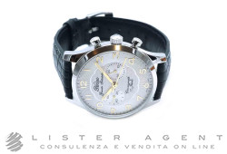 PERSEO orologio Gran Settebello Crono in acciaio Argente Carica Manuale Ref. 13300ACC. NUOVO!