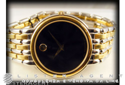 MOVADO watch Only time bicolour steel Black. NEW!
