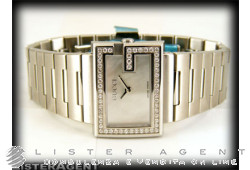 GUCCI Mod. 100L in steel and diamonds Mother of pearl Ref. YA100510. NEW!