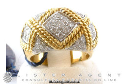 RING in 18Kt yellow and white gold with diamonds ct. 0,80. NEW!