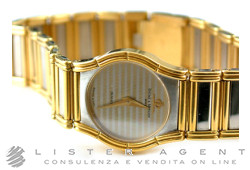 BAUME & MERCIER watch Only time lady in 18Kt white and yellow gold striped dial. NEW!