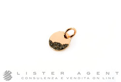 DODO by Pomellato Precious Tag Night pendant in 9Kt rose gold with black diamonds ct 0,10 Ref. DM9/BB. NEW!