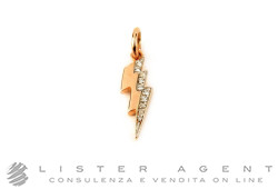 DODO by Pomellato pendant Fulmine in 9Kt rose gold with diamonds ct 0,10 Ref. DMFUL/9/B. NEW!
