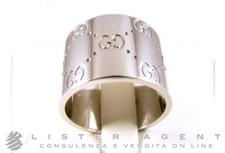 GUCCI ring GG Ring 18Kt white gold Size 14 Ref. GG/720566S. NEW!
