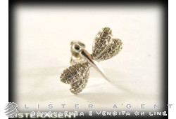 GUCCI mono earring Libellula in 18Kt white gold and diamonds. NEW!