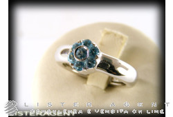 PASQUALE BRUNI ring Fiore in 18Kt white gold and light blue topazes Size 15 ct 0,58. NEW!