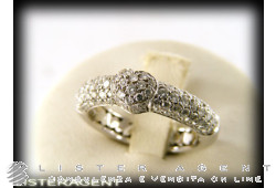 PASQUALE BRUNI ring Hearth in 18Kt white gold and diamonds ct 0,77 Size 13. NEW!