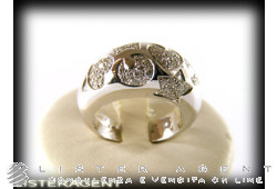 PASQUALE BRUNI ring in 18Kt white gold and diamonds ct 0,56 Size 14,5. NEW!