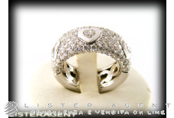 PASQUALE BRUNI ring Hearts in 18Kt white gold and diamonds ct 2,20 Size 15. NEW!