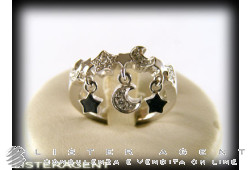 PASQUALE BRUNI ring Charms in 18Kt white gold and diamonds Size 13. NEW!