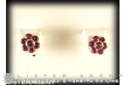 PASQUALE BRUNI earrings Flowers in white gold and tormalines. NEW!