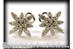 PASQUALE BRUNI earrings Snowflake in 18Kt white gold and diamonds ct 1,36. NEW!