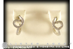 PASQUALE BRUNI earrings Hearth in 18Kt white gold and diamonds ct 0,45. NEW!