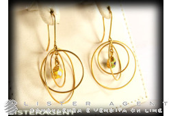 GIOIELMODA by Pasquale Bruni earrings in 18Kt yellow gold with amber and semi-precious stones. NEW!