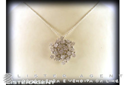 PASQUALE BRUNI necklace Flowers in 18Kt white gold and diamonds ct 0,90. NEW!