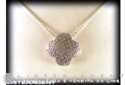 PASQUALE BRUNI necklace Cross in 18Kt white gold and diamonds ct 0,46. NEW!