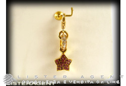 PASQUALE BRUNI pendant Star in 18Kt yellow gold with diamonds and rubies ct 0,31. NEW!