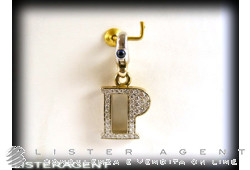 PASQUALE BRUNI pendant Letter P in 18Kt white gold and diamonds ct 0,32. NEW!