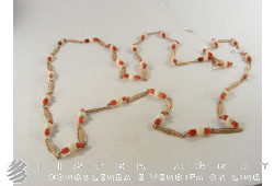 NECKLACE in 18Kt rose gold and corals. USED!