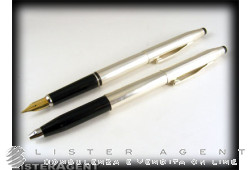 CROSS set  fountain pen and Roller in 925 silver. NEW!