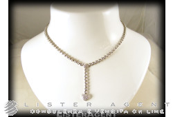 PRINCESS necklace in 18Kt white gold diamonds ct 0,89 Ref. PCB01432. NEW!