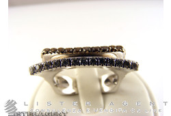 RING in 18Kt white gold and white and brown diamonds. NEW!