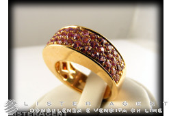 RING in 18Kt yellow gold and pink sapphires. NEW!