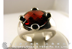 BRUNO MONTALDI ring 18Kt white gold and garnet Ref. A27037. NEW!