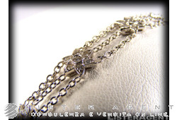 BRACELET Flowers in 18Kt white gold and diamonds ct 1,28. NEW!