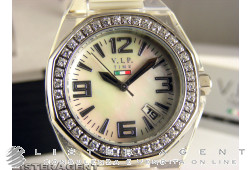 VIP TIME in steel, plastic, mother of pearl and zircons. NEW!