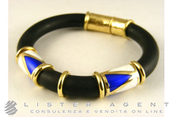 LA NOUVELLE BAGUE bracelet in gold 18 kt enamels and rubber. NEW!