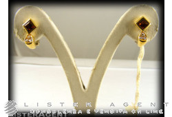 MANFREDI earrings 18Kt gold diamonds and topazes. NEW!