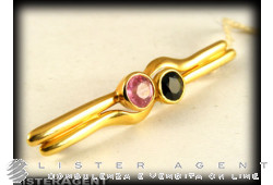 MANFREDI brooch Saettone 18Kt gold and tormaline colourate. NEW!