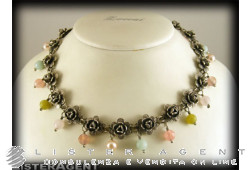 YVONE CHRISTA necklace 925 silver and semi-precious stones Ref. C1019. NEW!