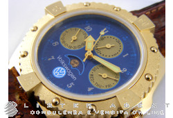 VOLKSWAGENMoonphases in goldplated steel Blue. NEW!