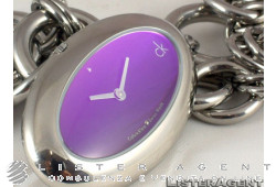 CALVIN KLEIN CK oval shap in steel Violet Ref. K3823160. NEW!