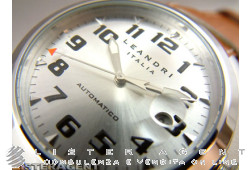 LEANDRI watch Only time Automatic in steel Argenté Ref. 057. NEW!