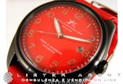 BELLO and PRECISO watch Only time in  Pvd steel Red AUT. NEW!