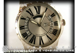 PIETRO MILANO Day-Date in steel Argenté Ref. PMKSBSS305.NEW!