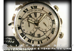 PIETRO MILANO Chronograph in steel Ref. PMKSBSS205.NEW!