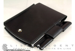 MONTBLANC palmtop holder in black leather. NEW!