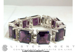 BRACELET in 925 silver and amethysts Ref. 2614113832. NEW!