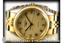 LONGINES Classic watch Only time in steel and 18Kt yellow gold Ref. 44937.907. NEW!