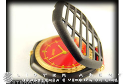 FERRARI Formula table clock watch Only time in goldplated steel Red Ref. 5524001. NEW!