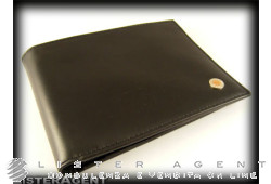 BARAKA wallet in black leather and insert in 18Kt gold Ref. FCR3291107. NEW!