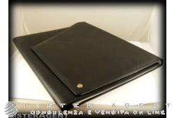 BARAKA documents holder in black leather and insert in 18Kt gold Ref. ARC3291101. NEW!