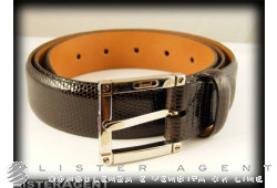 BARAKA belt in brown leather Ref. FNC3291101. NEW!