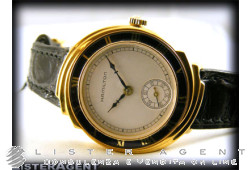 HAMILTON watch Only time lady in 18Kt yellow gold Limited Edition Argenté hand winding Ref. 621816. NEW!