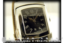 DAMIANI Ego watch Only time in steel Black AUT Ref. 30000124. NEW!